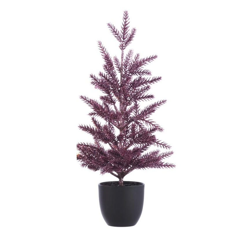 14" Glittered Pine Tree (Sold Individually)