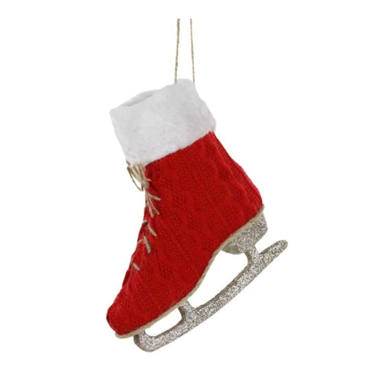 6.75"H x 6.25"L Fabric Skate Ornament