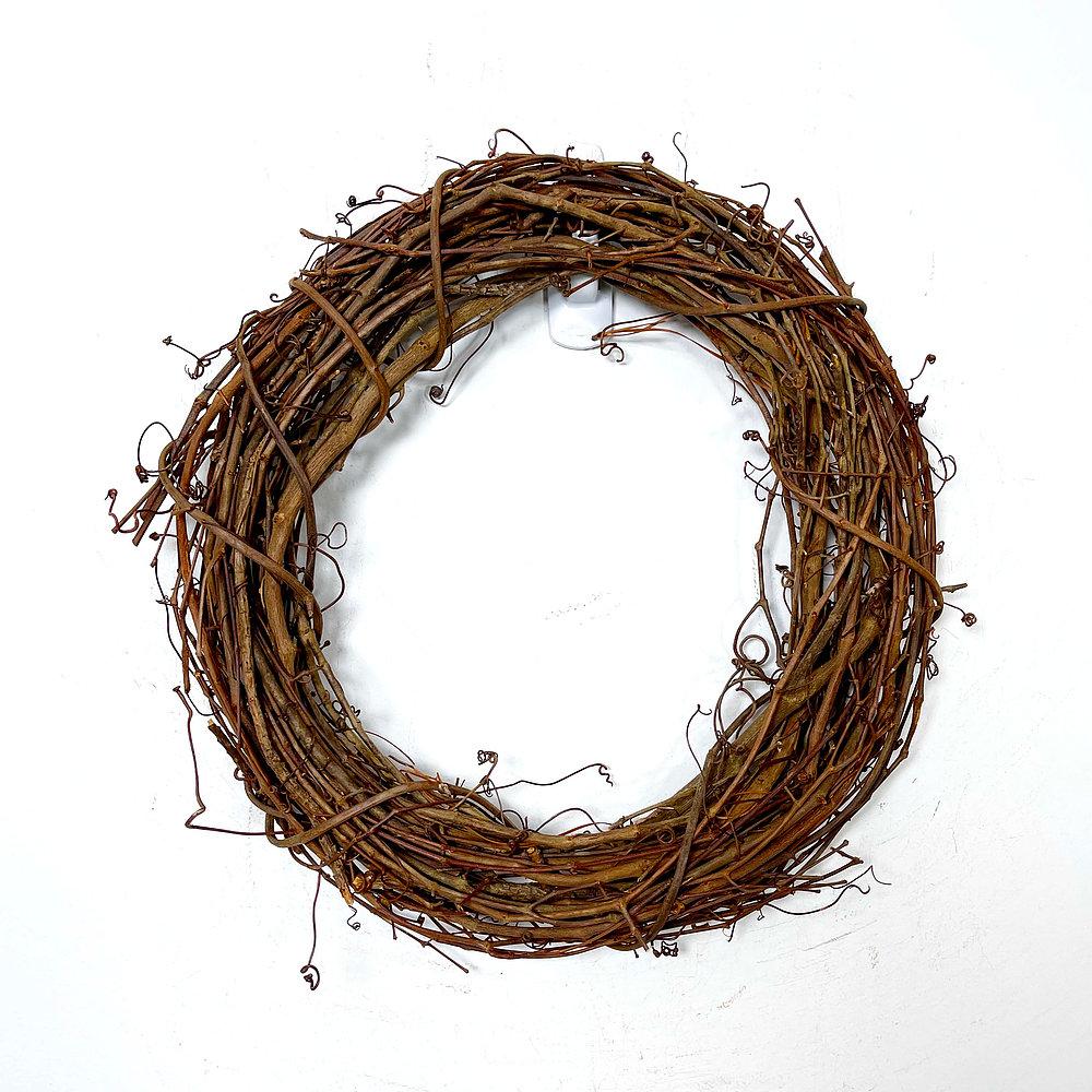 Red Plaid Snowy Pine Holly Wreath Kit