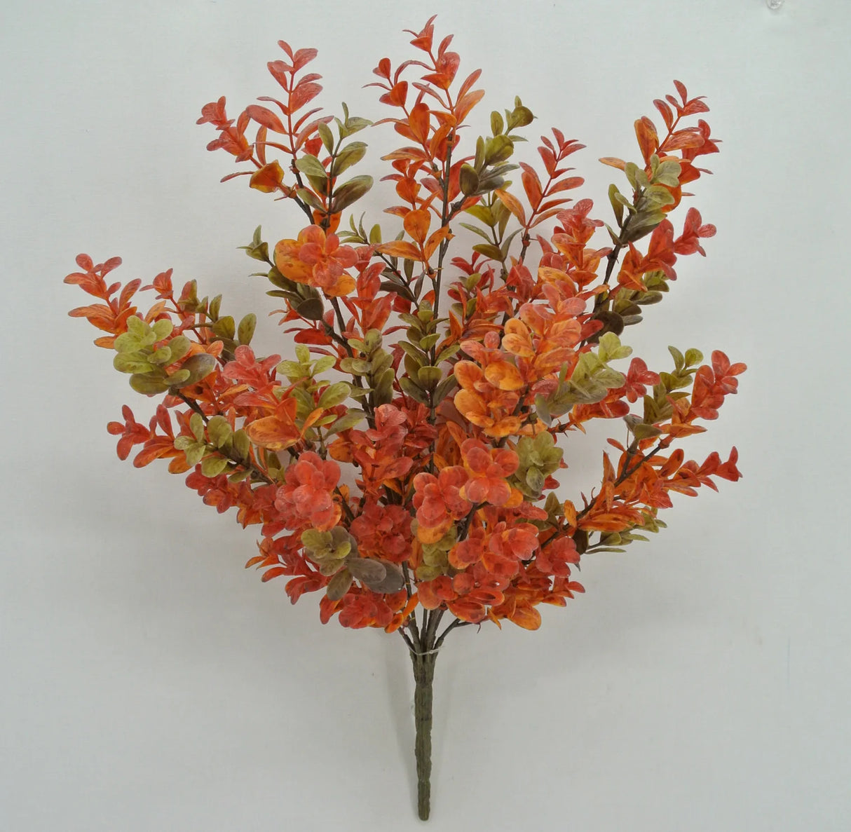 Orange Mum Boxwood Straw Wreath Kit