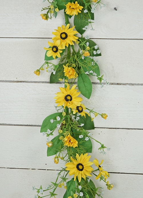Yellow Daisy Sunflower Garland (5 Feet)
