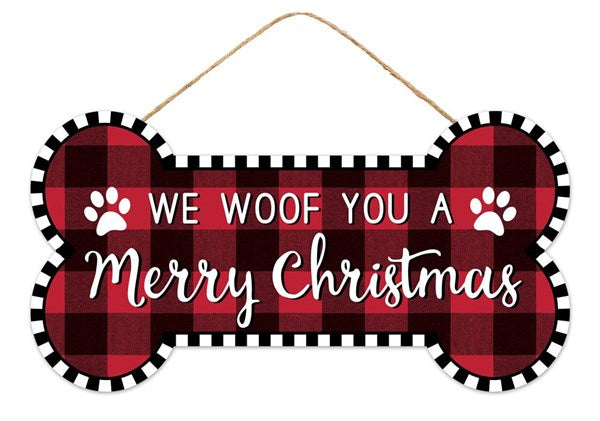 12.5"Lx6.5"H Woof You A Merry Christmas