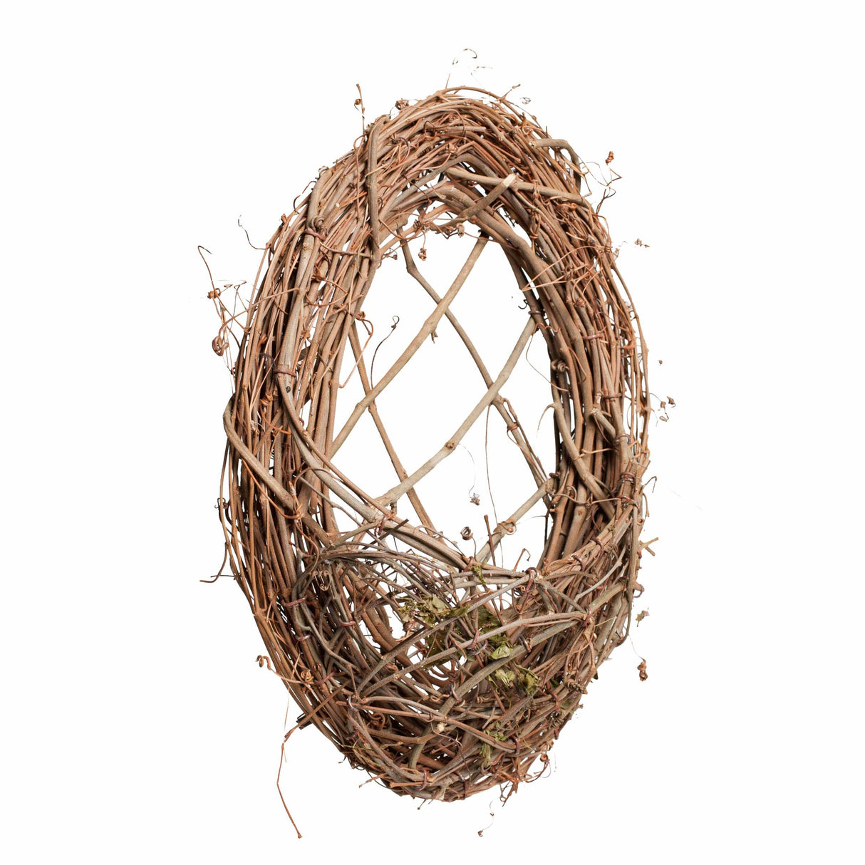 16" Oval Grapevine Wreath with Pocket