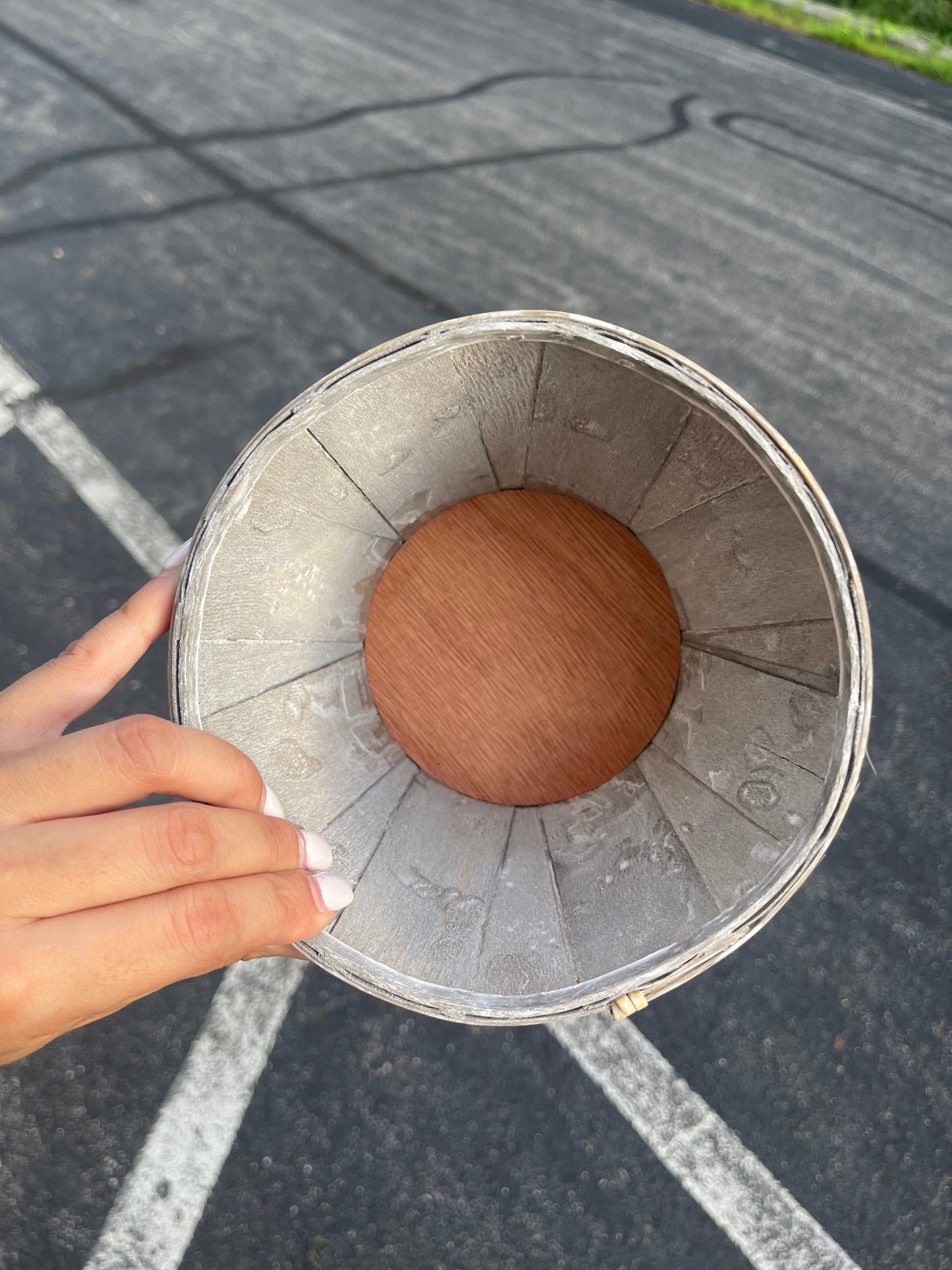 6.5" Dia X 5.5"H Woodchip Basket