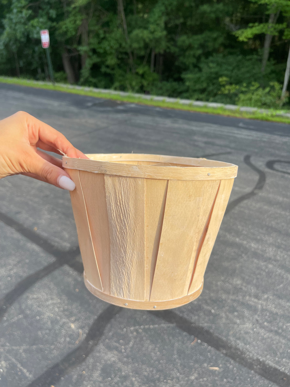 8.25" DIA X 6.25"H Woodchip Basket