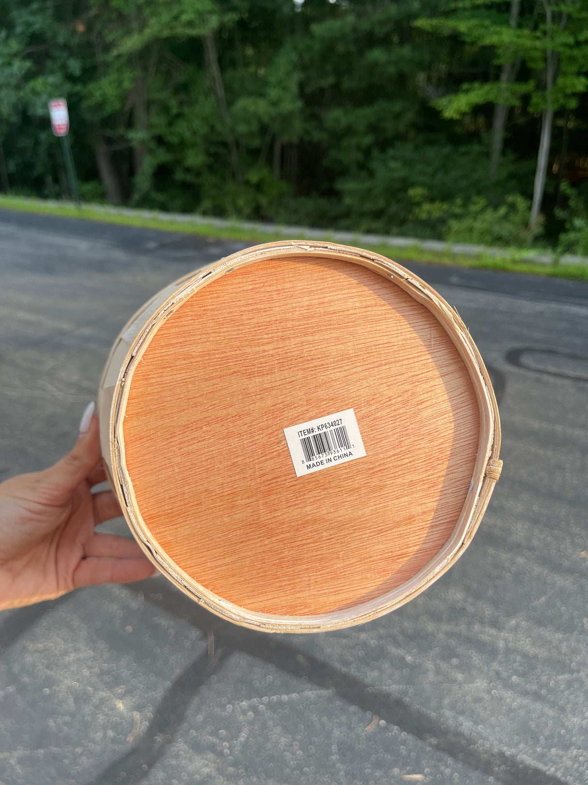 8.25" DIA X 6.25"H Woodchip Basket