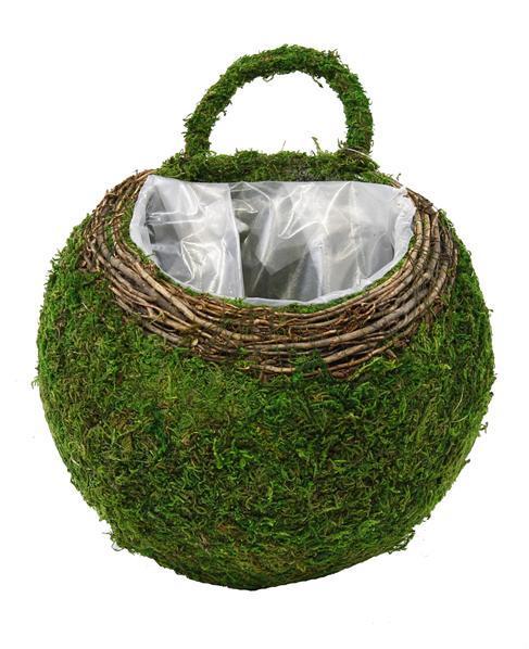 8"Dia Moss/Twig Wall Basket