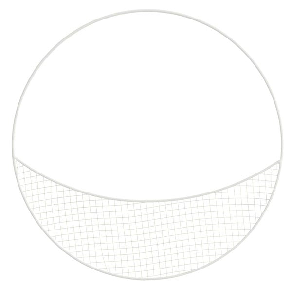 16"Dia Wreath Form W/Half Moon Mesh