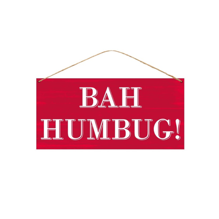 12"L X 6"H Tin Bah Humbug!