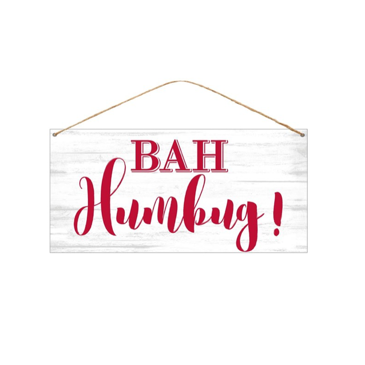 12"L X 6"H Tin Bah Humbug!