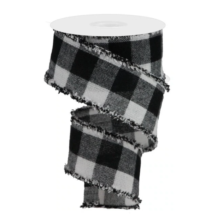 2.5"X10YD WOVEN FUZZY LARGE CHECK
