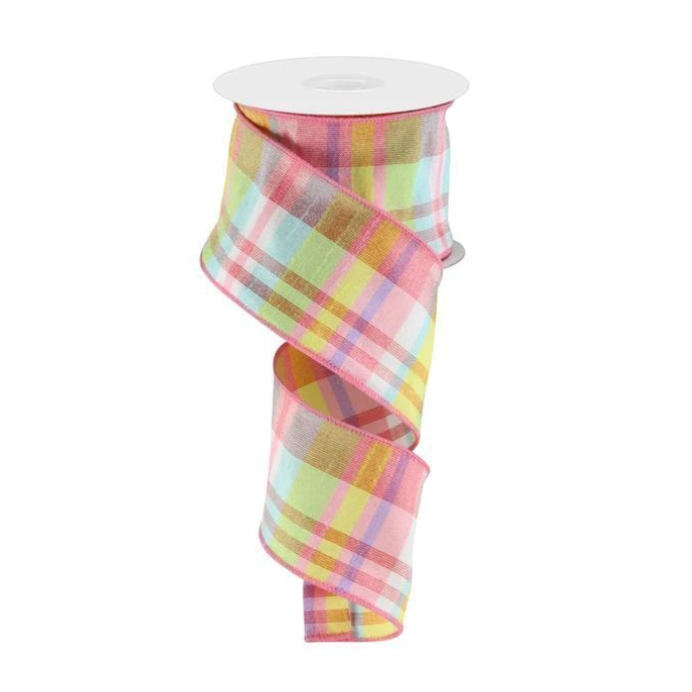 2.5"X10yd Faux Dupioni Plaid