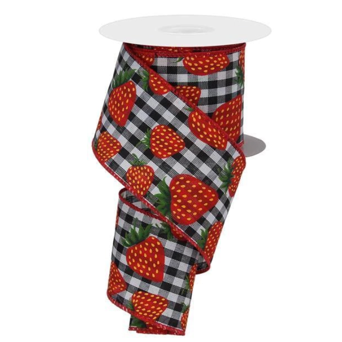 2.5"X10yd Strawberries/Check