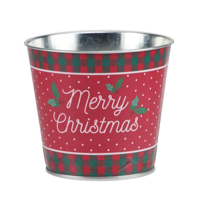 5"DIAX4.5"H MERRY CHRISTMAS POT COVER