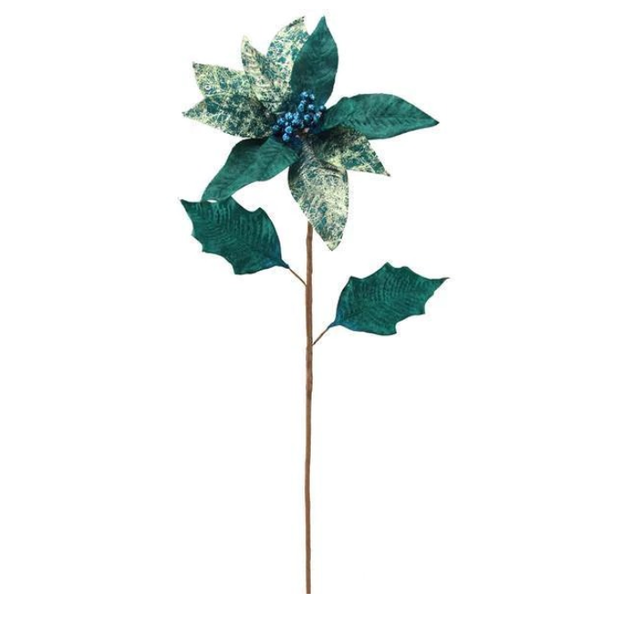 27"L Poinsettia Stem