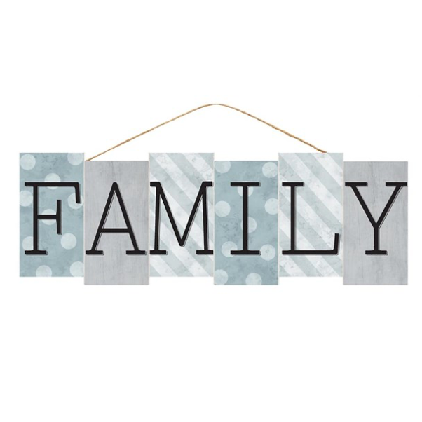 14"L X 4.75"H Family Block Sign