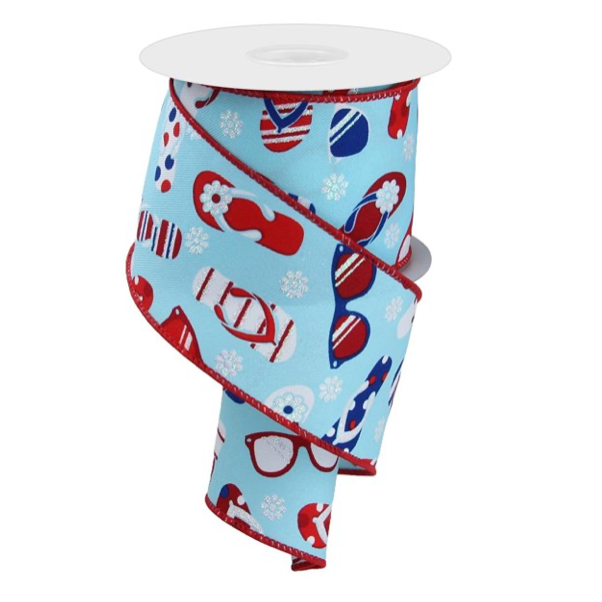2.5"X10yd Flip Flops & Sunglasses