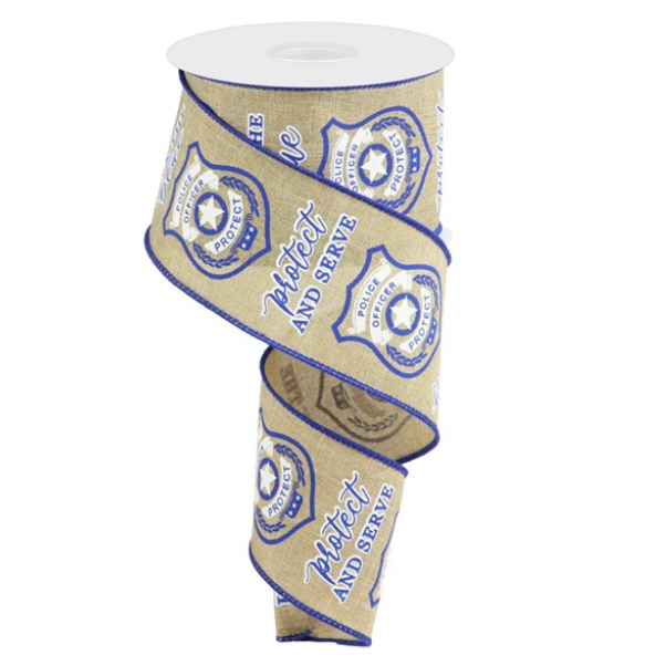 2.5"X10yd Police Badge On Royal