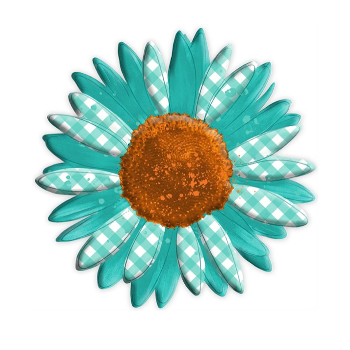 12"Dia Metal/Embossed Sunflower