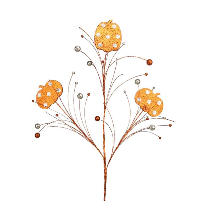 37"H Glitter/Eva Pumpkin Spray
