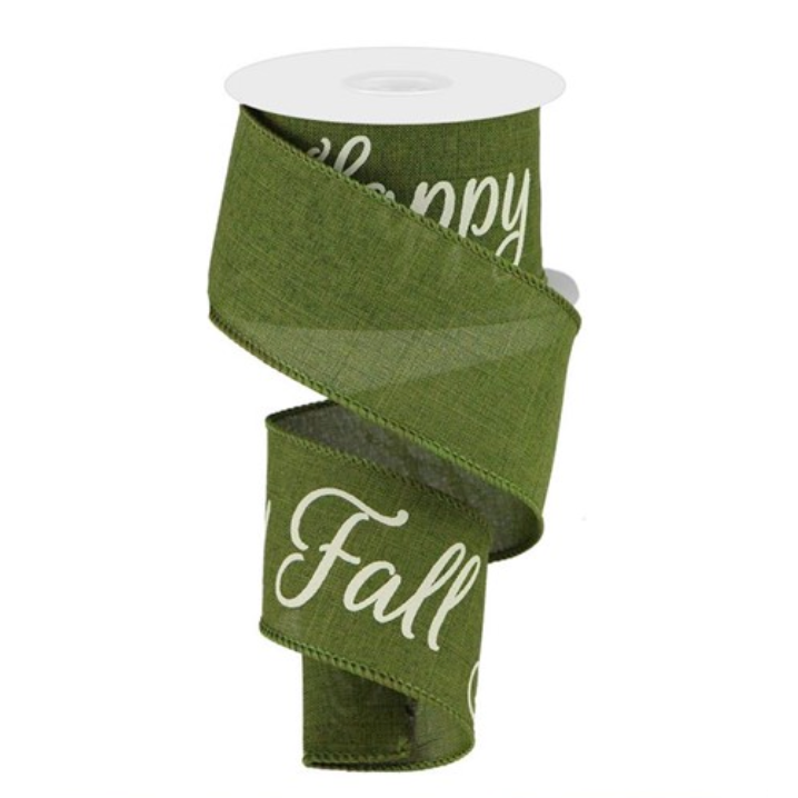 2.5"X10yd Happy Fall Y'all On Royal