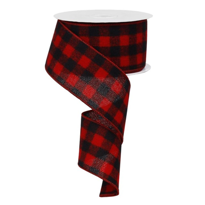 2.5"X10yd Fuzzy Flannel Check