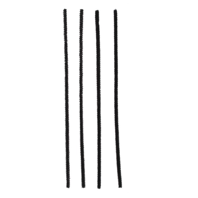 12"L X 6Mm Chenille Stems (Black)