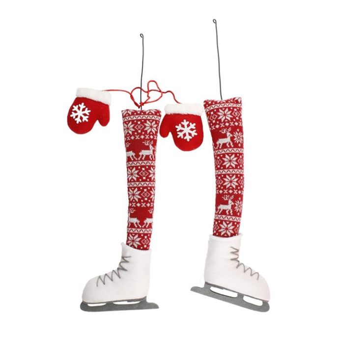 3Pc Ice Skater Decor Kit