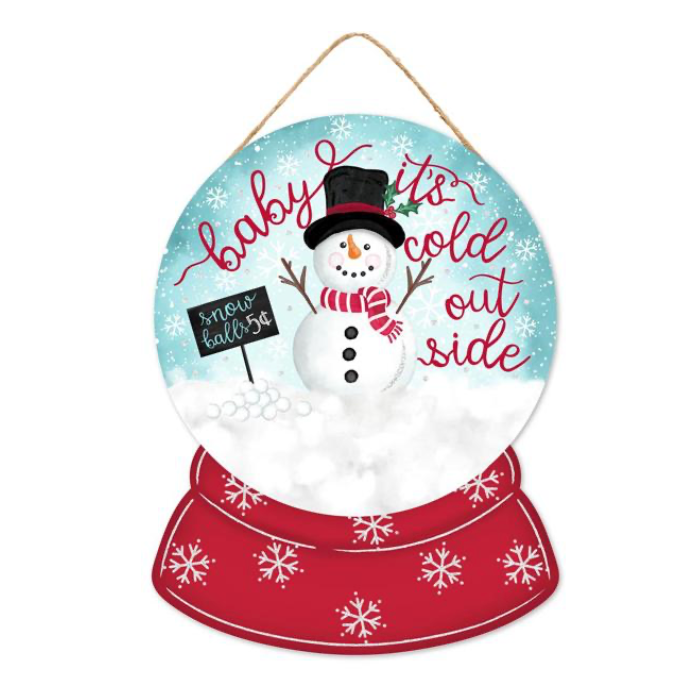 12"Hx9"L Glttr Baby It's Cold Snow Globe