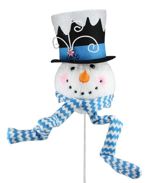 14.5"H Fabric/Foam Snowman Tree Topper
