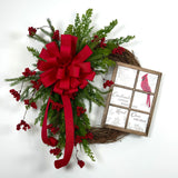 Cardinal Window Wreath Kit