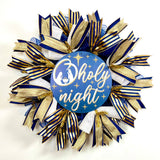 Holy Night Blue and Gold Mesh Wreath Kit