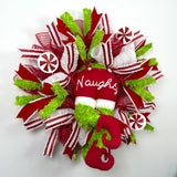 Naughty Elf Mesh Wreath Kit