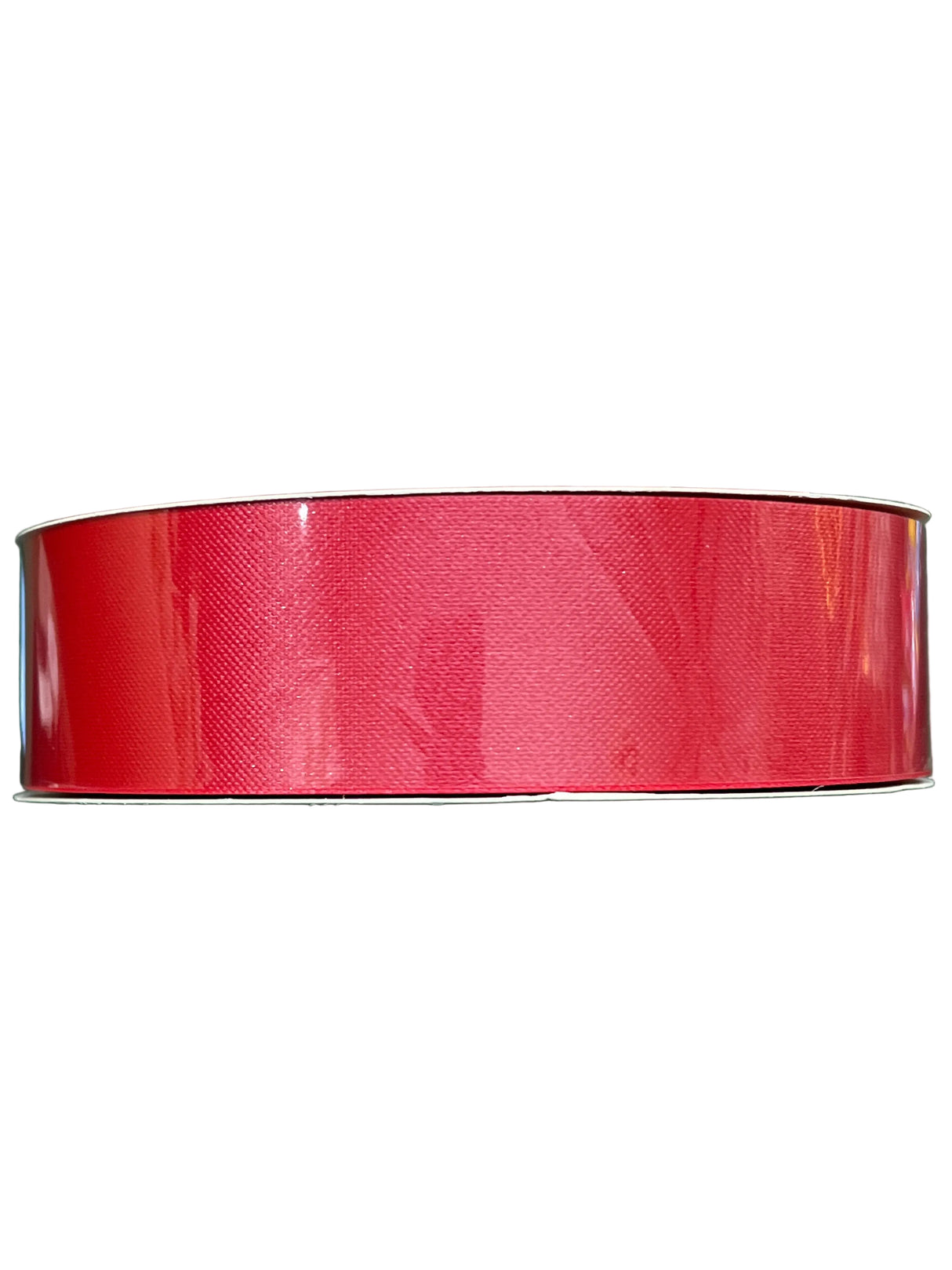 1.5" x 100yds Indoor / Outdoor Water Resistant Floral Satin Ribbon (Red) Non- Wired