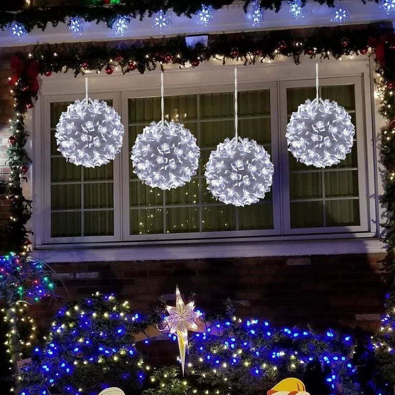 4.2" 200LED Sphere,With 11-Functions (Cool White) (Set of 4)