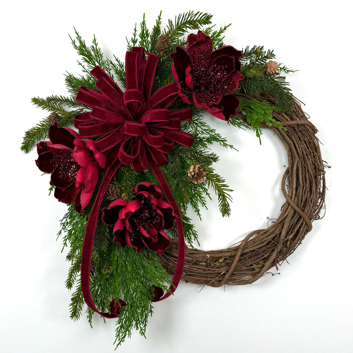 Burgundy Magnolia Wreath Kit