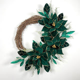 Hunter Green Poinsettia Wreath Kit