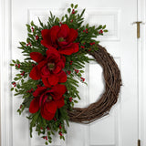 Red Magnolia & Holly Wreath Kit