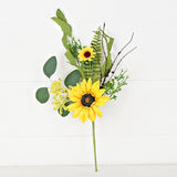 Sunflower Mixed Greenery & Heather Pick (15")