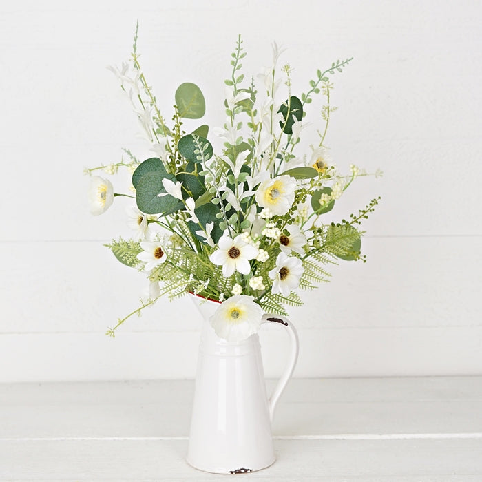 Wrinkle Poppy with Mixed Greenery Spray (18")
