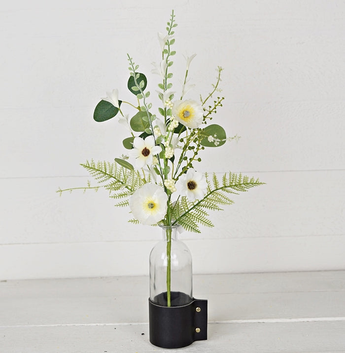 Wrinkle Poppy with Mixed Greenery Spray (18")
