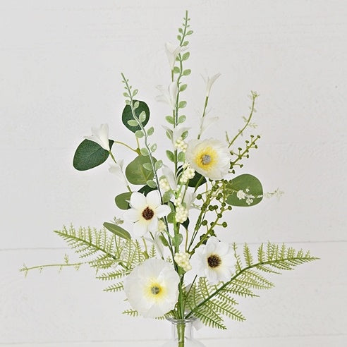 Wrinkle Poppy with Mixed Greenery Spray (18")