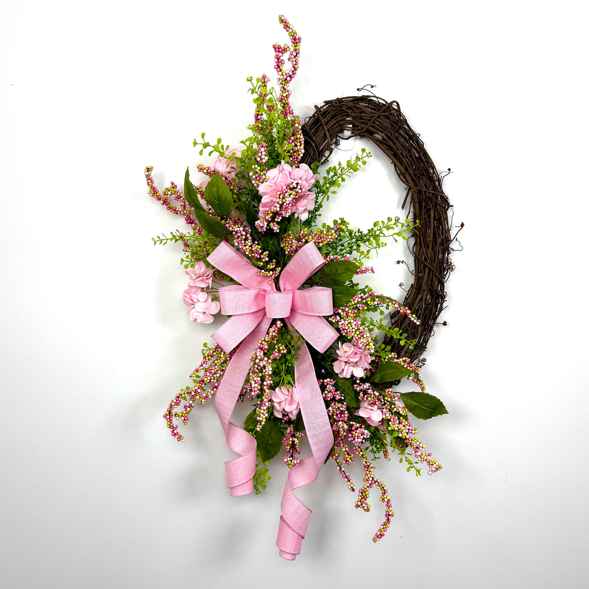 Pink Berry Hydrangea Wreath Kit