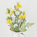 Yellow & White Daisy Fern Bush