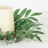 12" Olive Leaf Candle Ring Wreath (3.5" center)