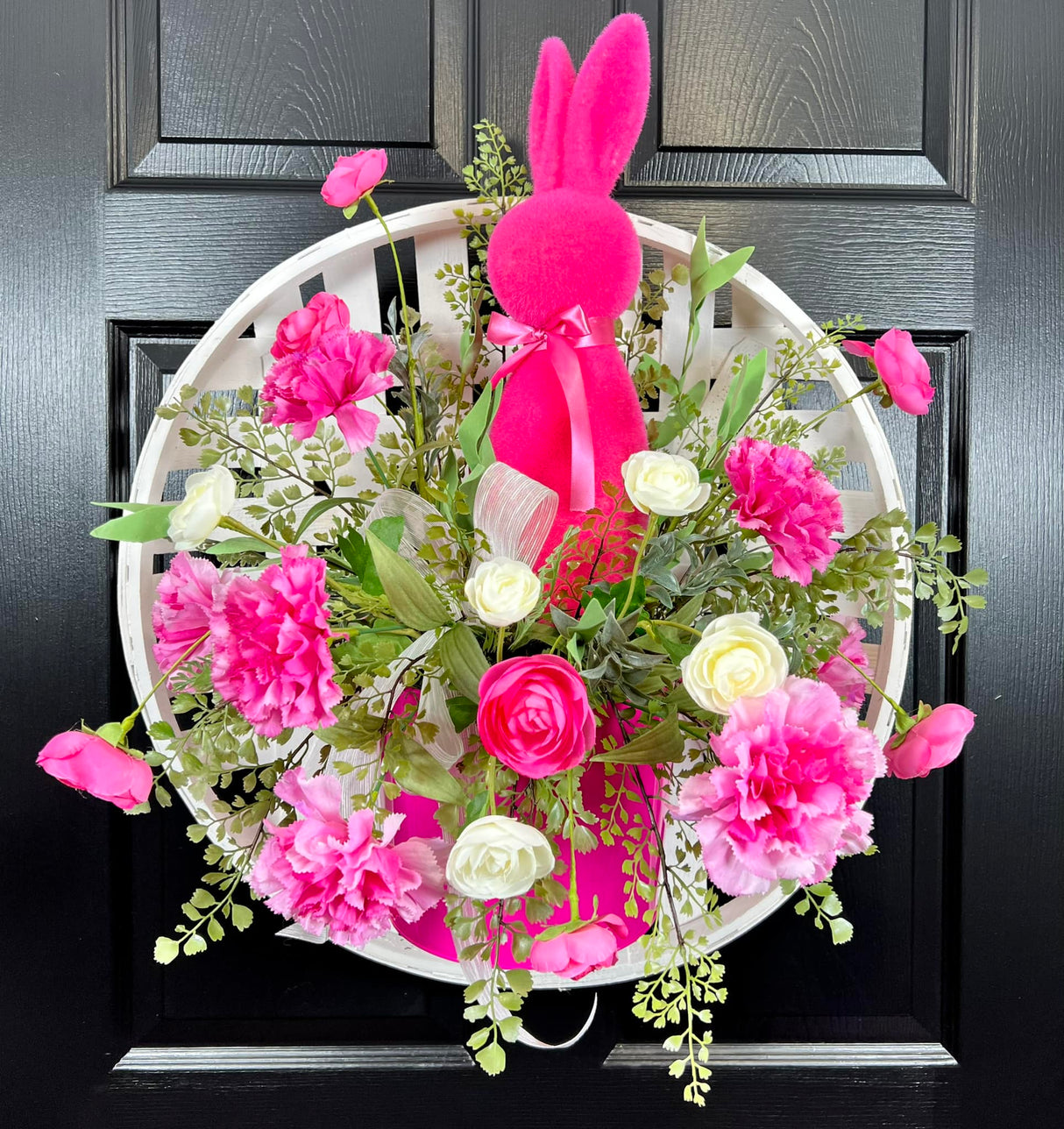 Pink Bunny Wall Basket TUTORIAL ONLY