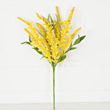 Yellow Cluster Flowers with Heather Bush (20")