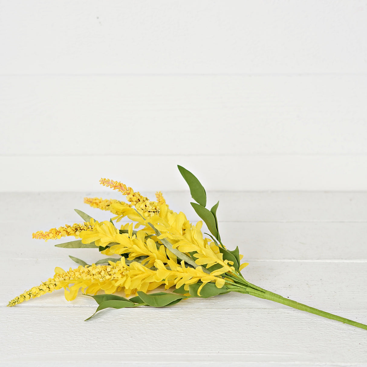 Yellow Cluster Flowers with Heather Bush (20")