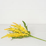 Yellow Cluster Flowers with Heather Bush (20")