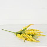 Yellow Cluster Flowers with Heather Bush (20")